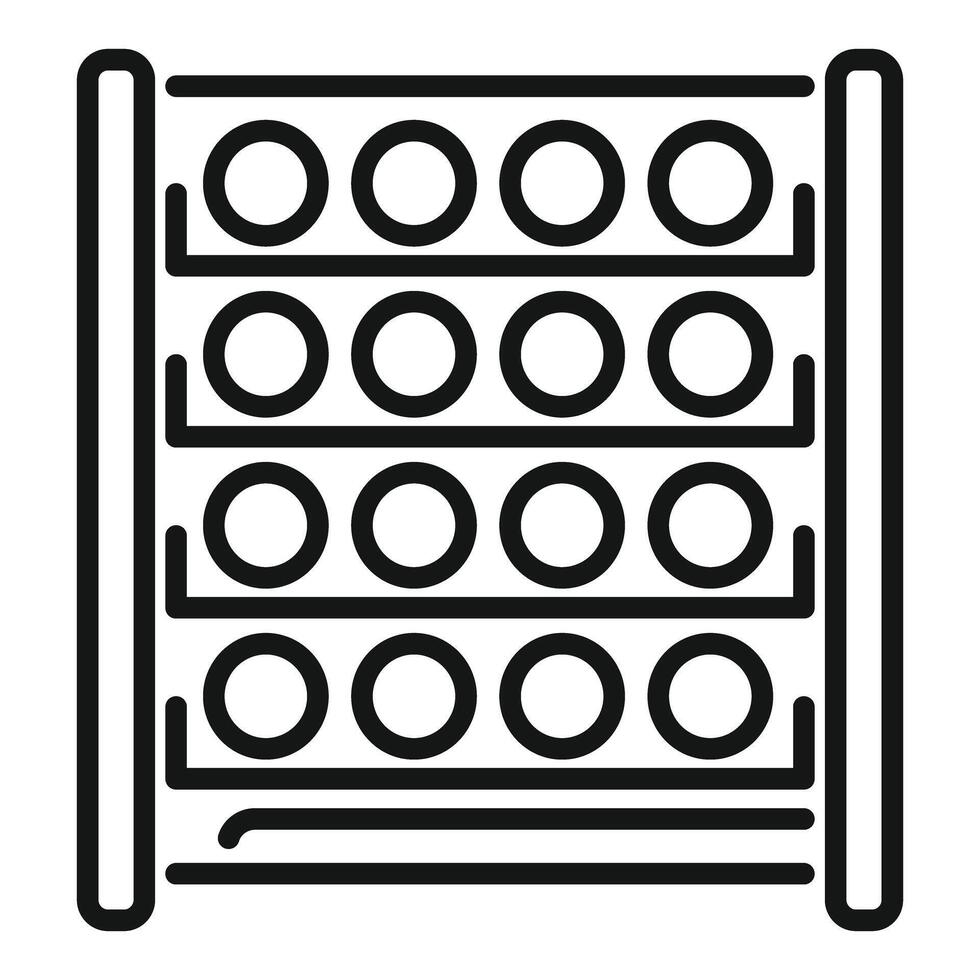 Black and white illustration of a traditional abacus, symbolizing calculation and education vector