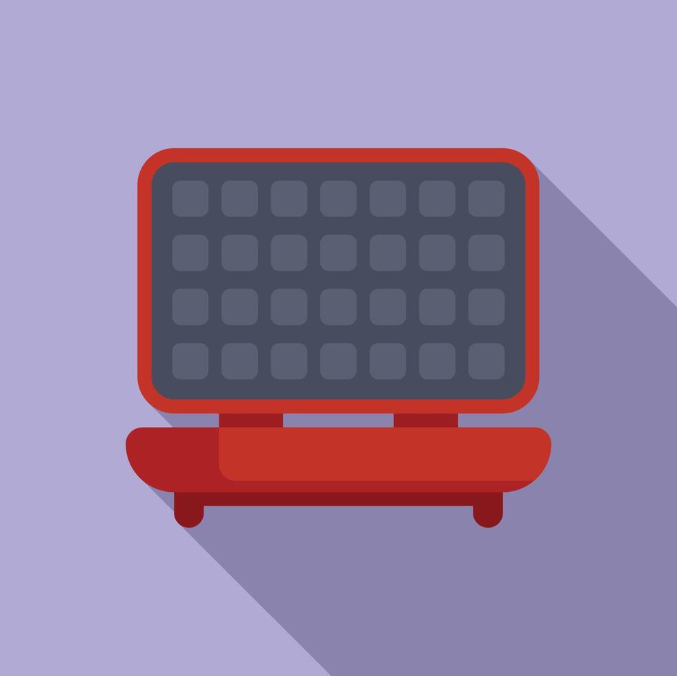 Red digital alarm clock icon on purple background vector