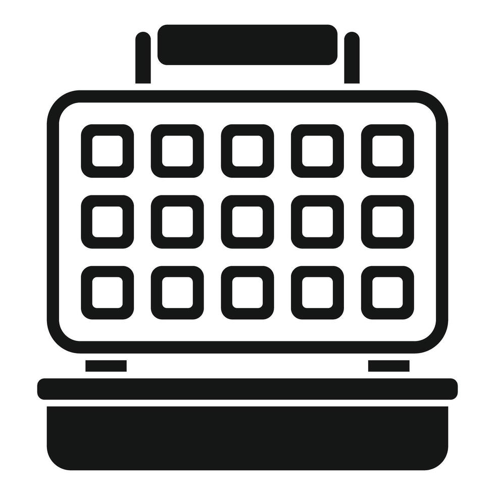Monochrome illustration of a waffle maker vector