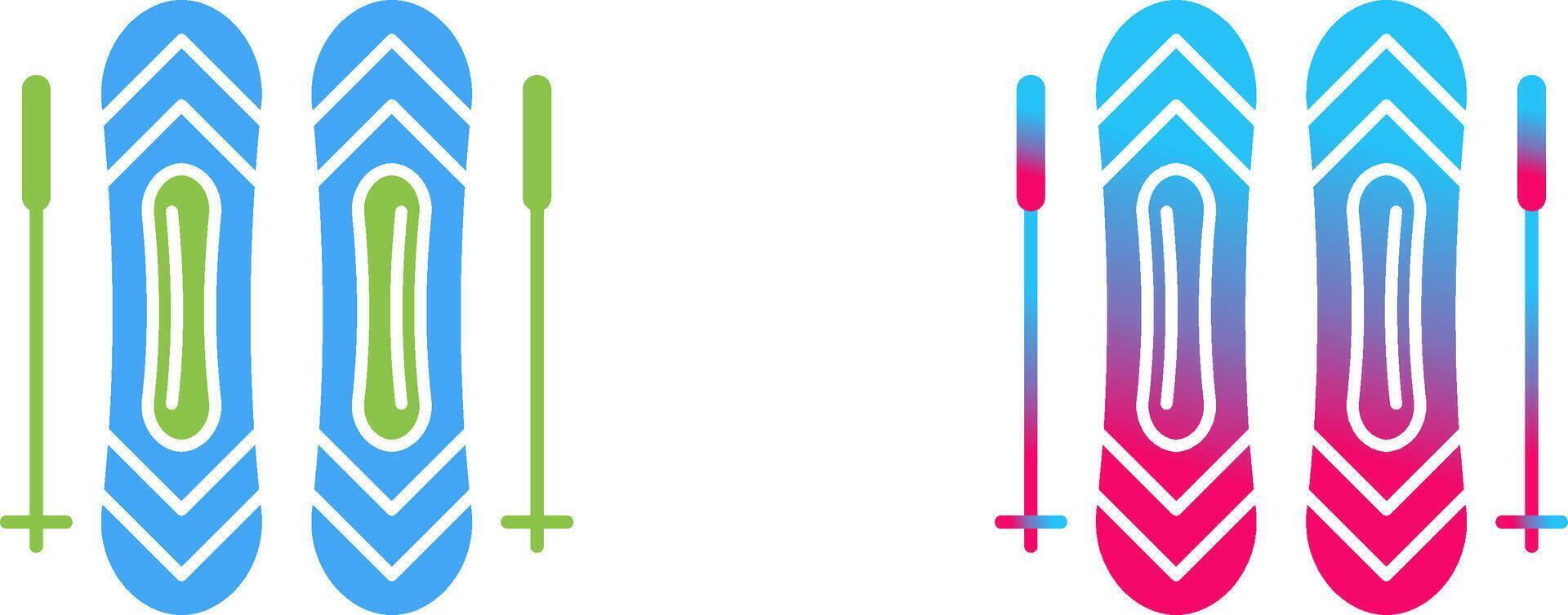 Ski Sticks Icon Design vector