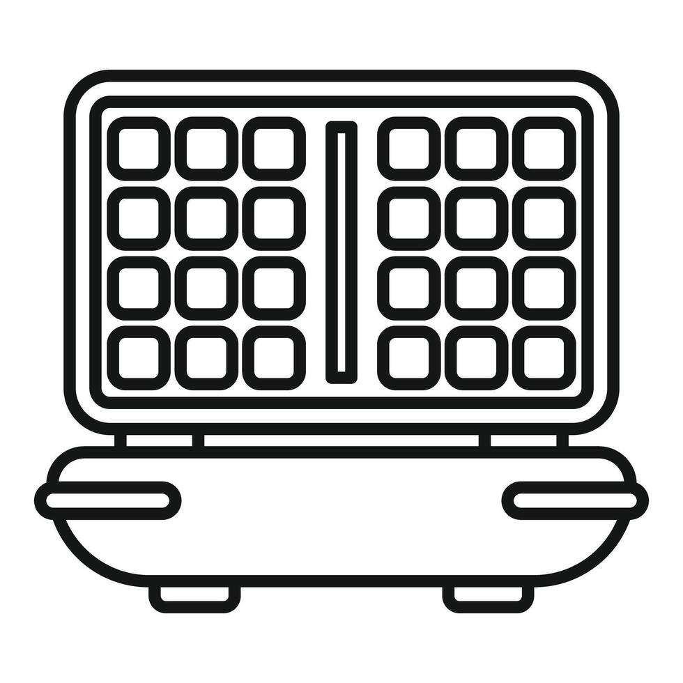 Black and white line art of a laptop computer vector
