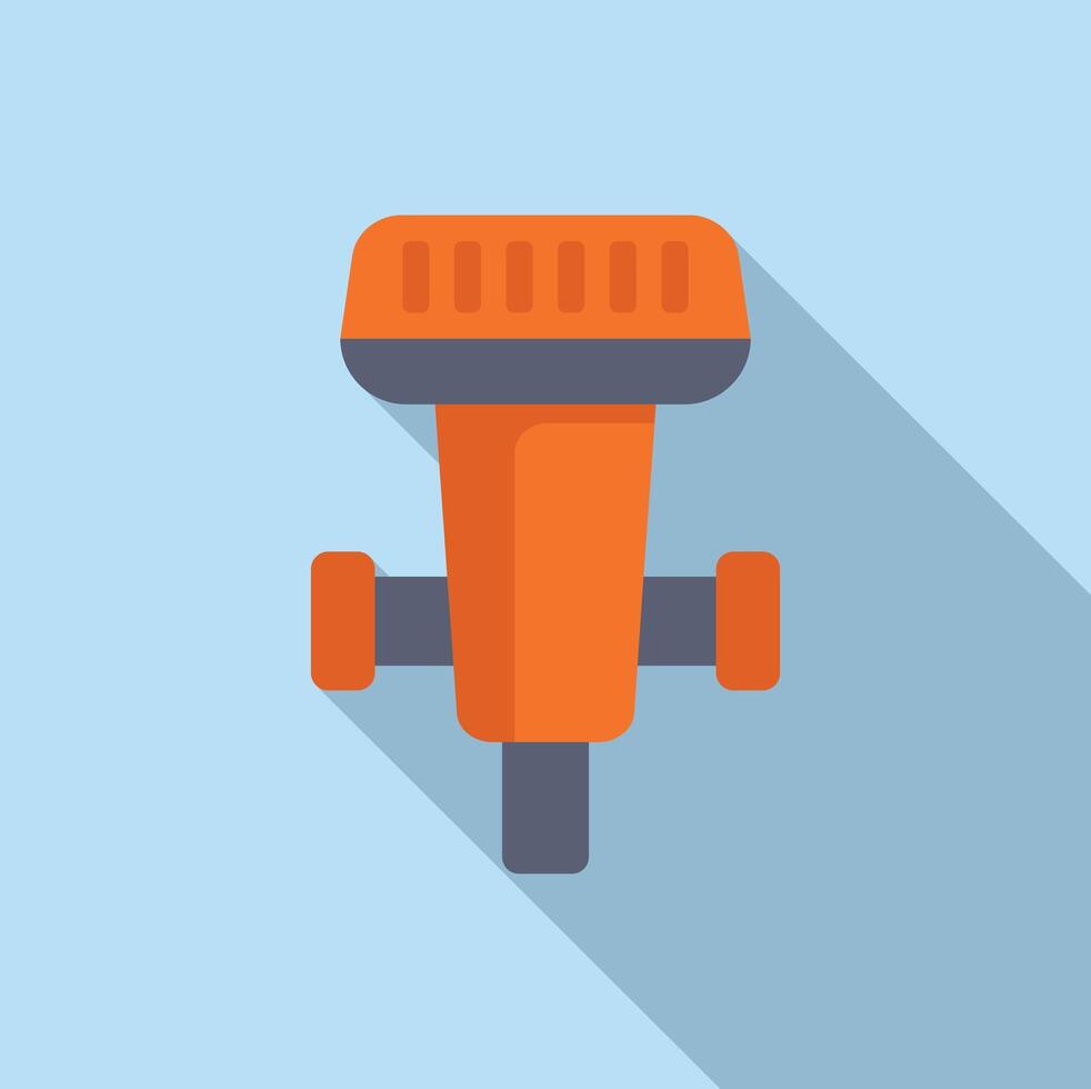 Flat design orange microphone icon vector