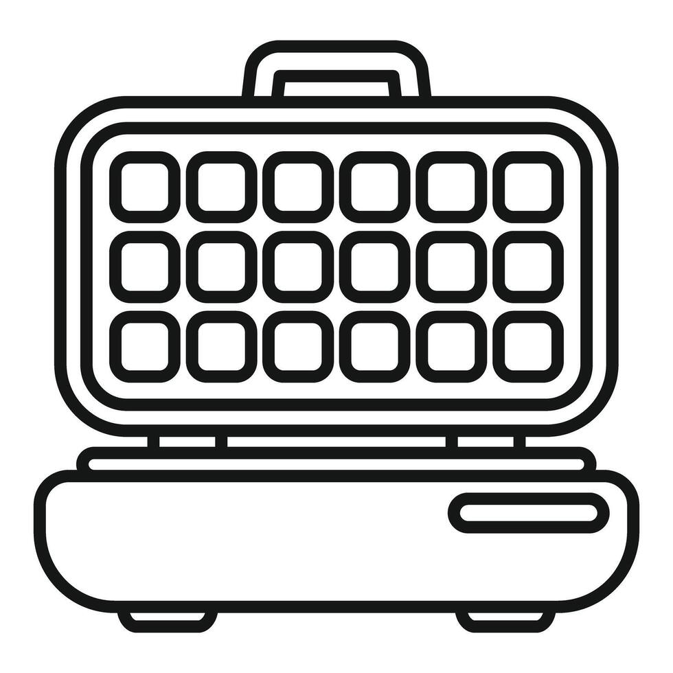 Outline drawing of a waffle maker appliance vector