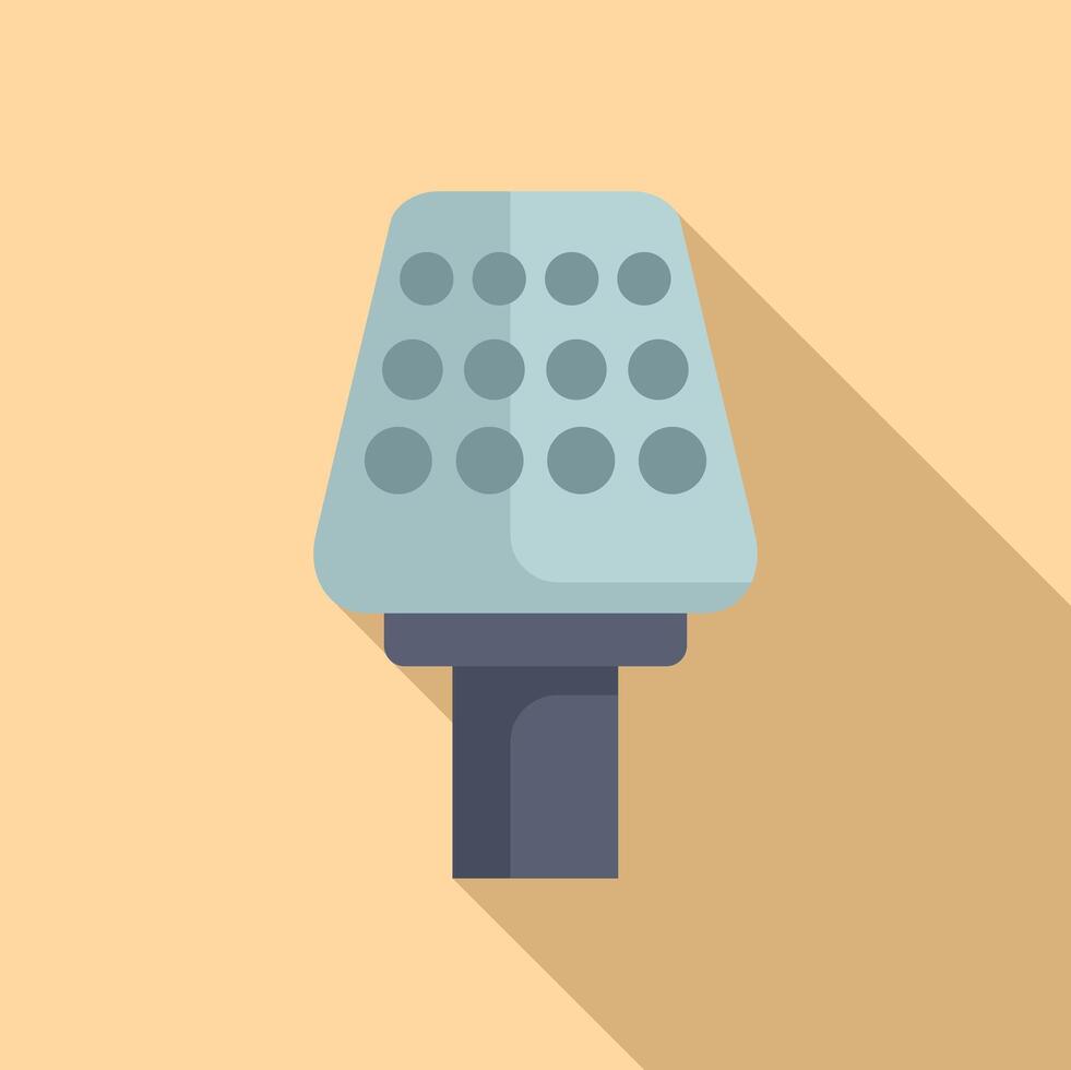 Cartoon microphone icon on beige background vector