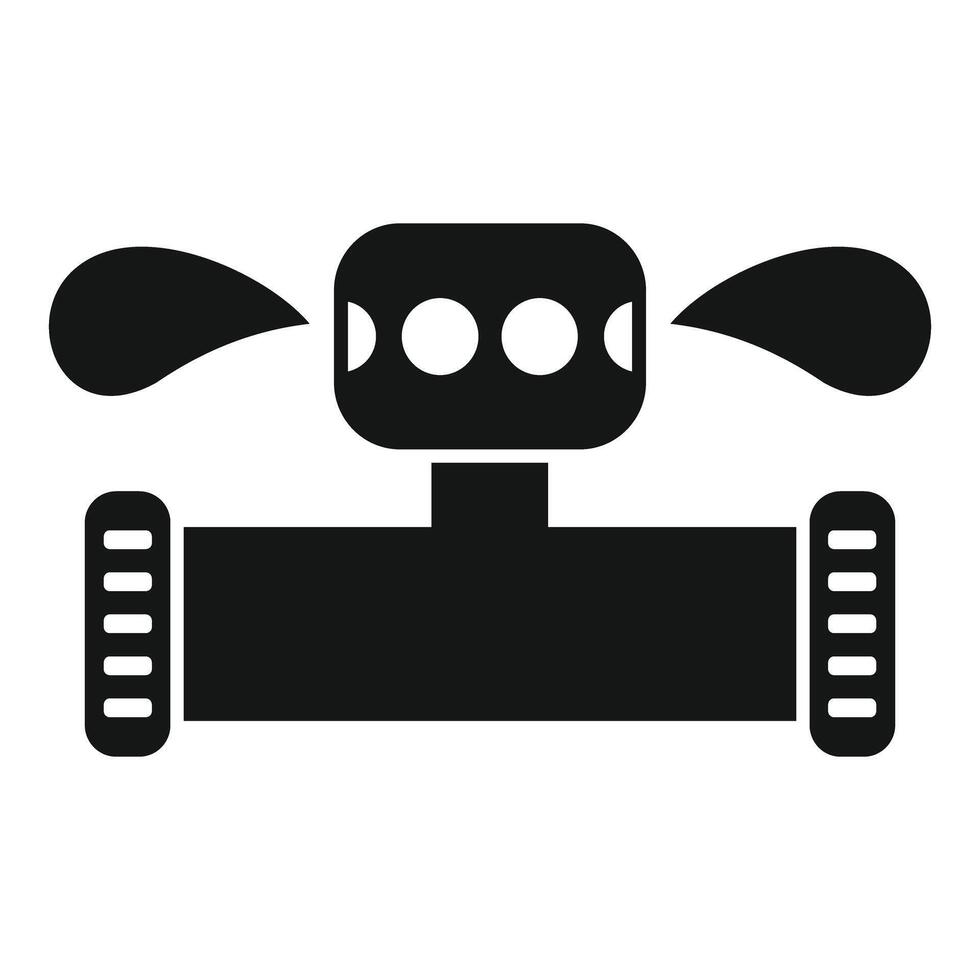 Illustration of windup toy robot icon vector