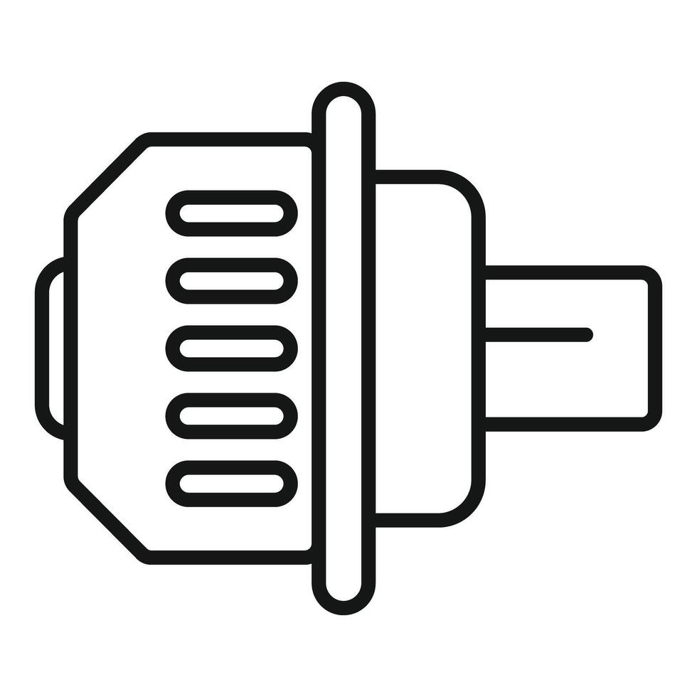 Line art illustration of a standard plug vector