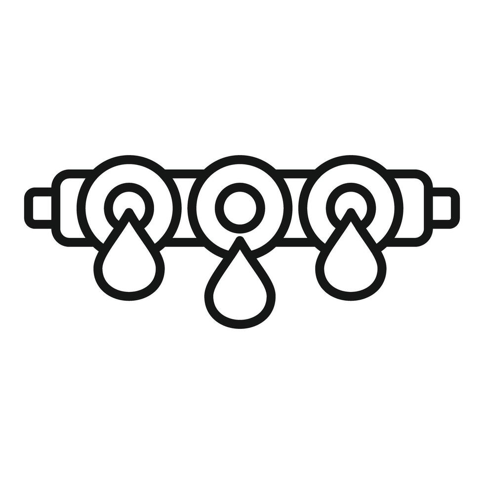 Water droplets on faucet icon vector