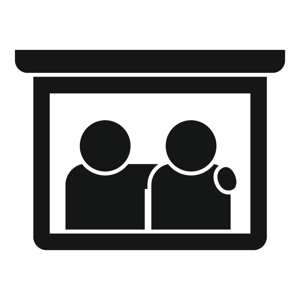 Market stall icon abstract illustration vector