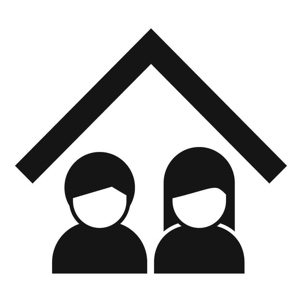 familia hogar icono con silueta cifras vector