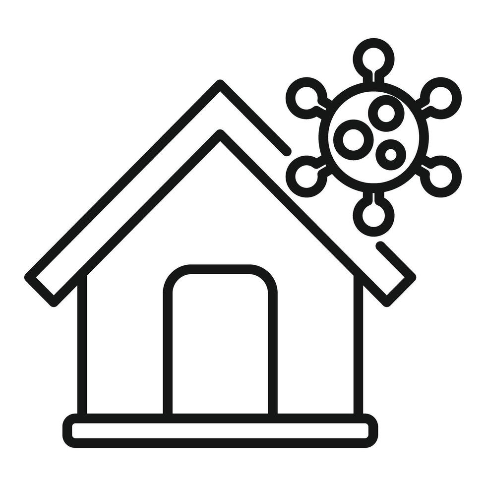 Stay safe at home icon during pandemic vector