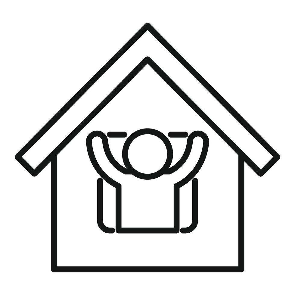 Stay home stay safe concept icon vector