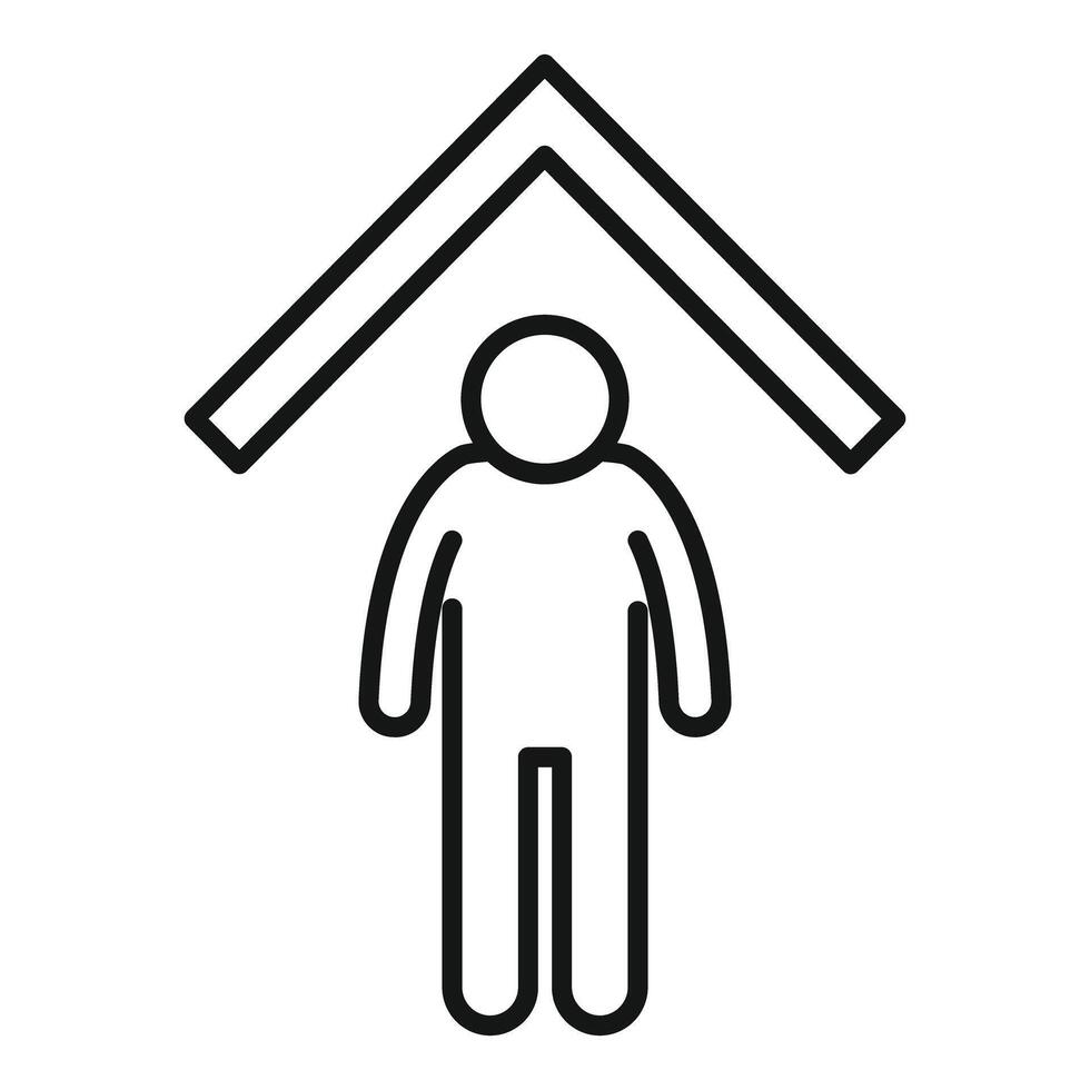 Stay at home symbol icon vector