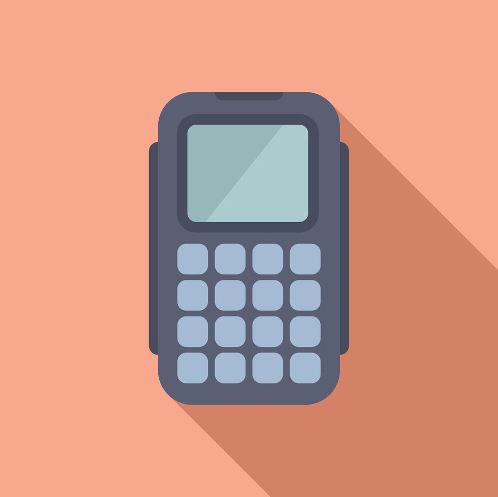 Vintage mobile phone illustration on peach background vector