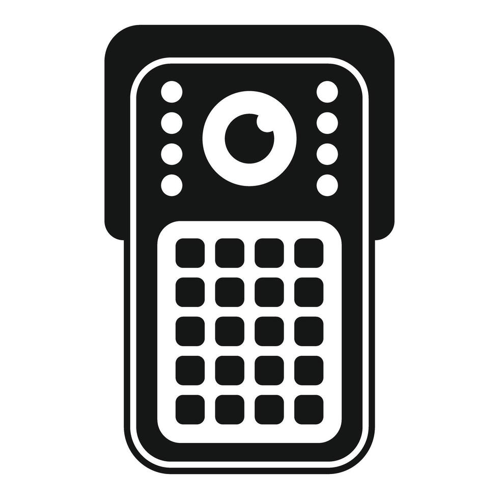 Black and white of retro mobile phone vector