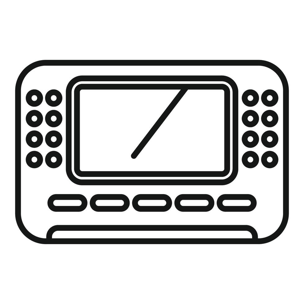 Black and white digital drawing tablet icon vector