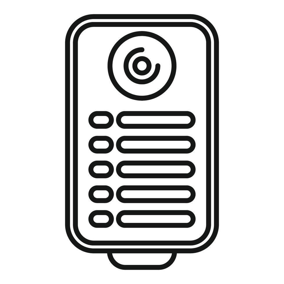 Outline illustration of smart door lock vector