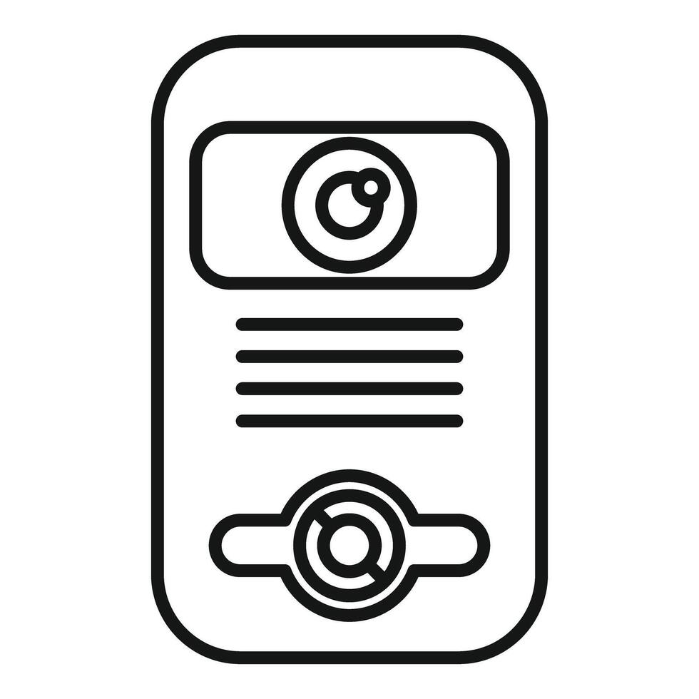 illustration of smartphone with camera icon vector