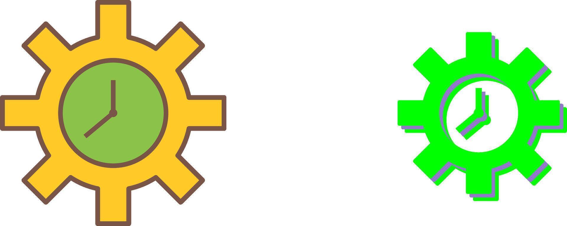 Unique Time Optimization Icon Design vector