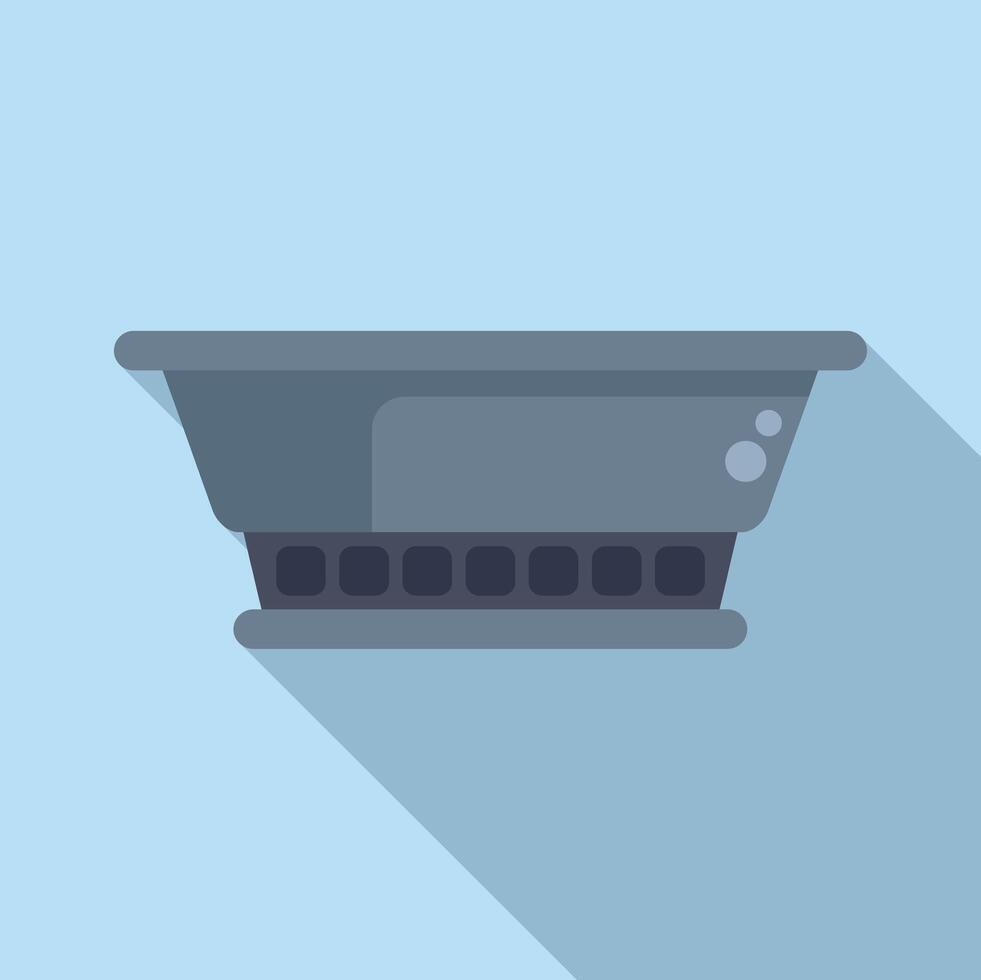 Cartoon flat design laptop on blue background vector