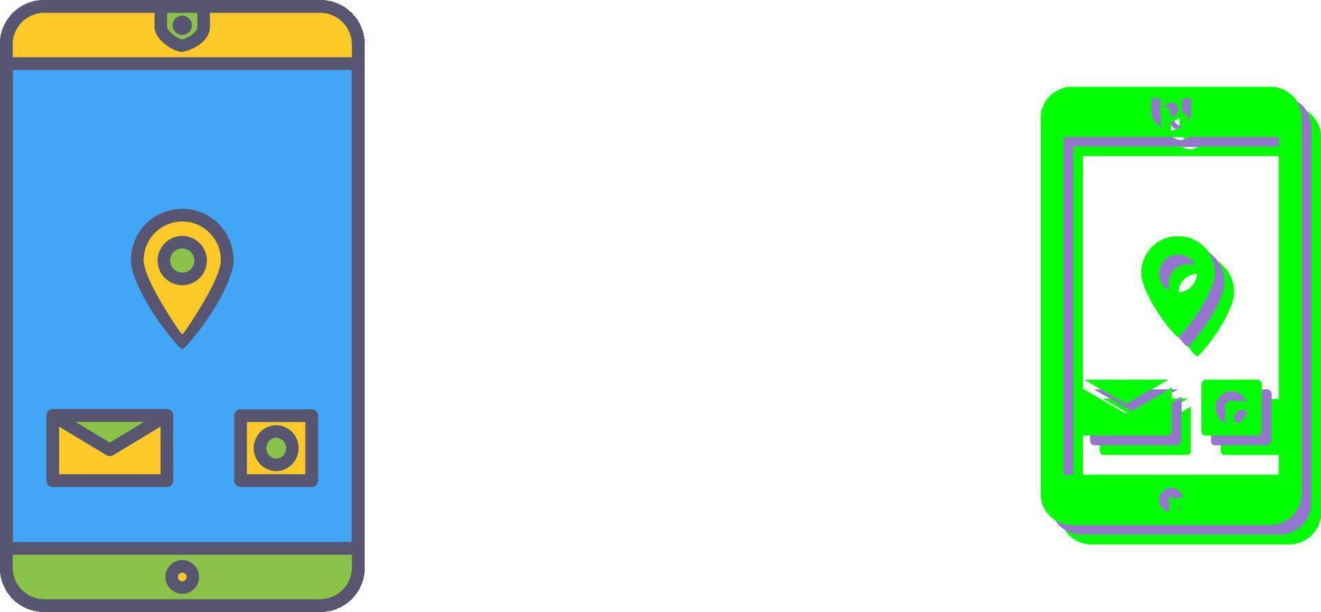 Unique Mobile Applications Icon Design vector