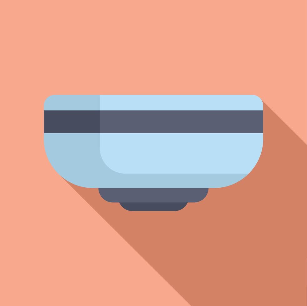 Modern ceramic bowl on peach background vector