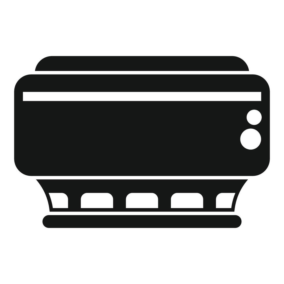 Black silhouette of air conditioner unit icon vector