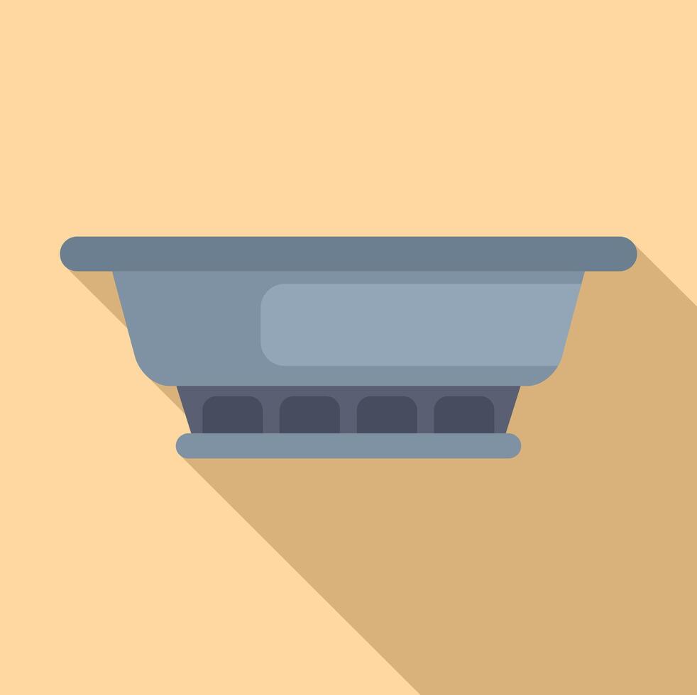 Flat design icon of gray shopping basket vector