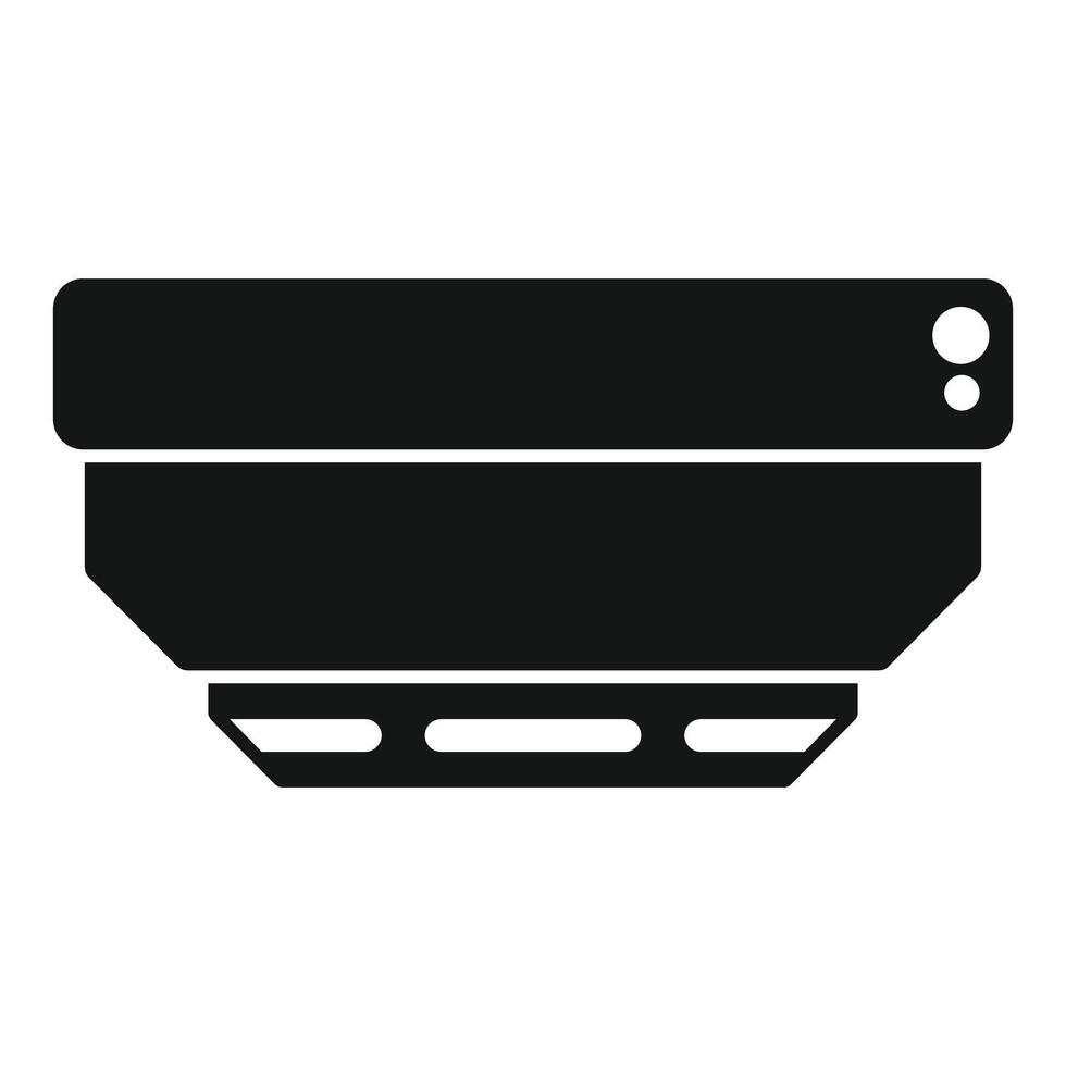 Black and white icon of a modern air conditioning unit vector