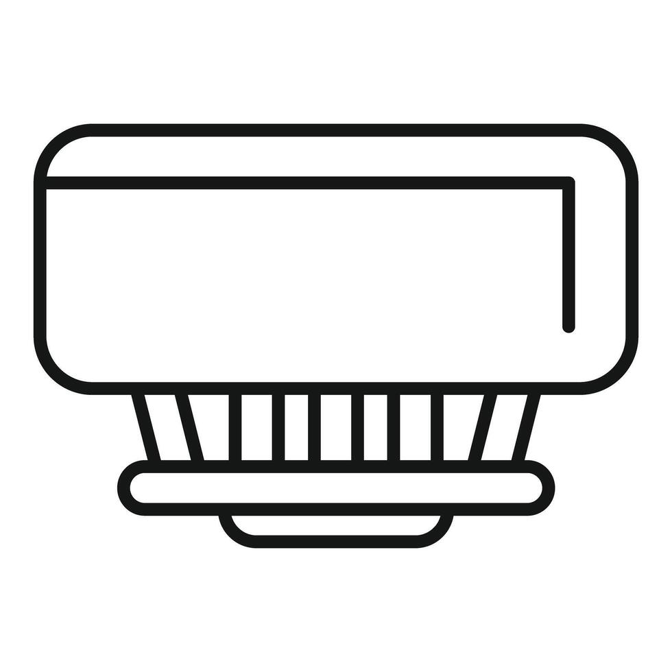 Simple, clean line art icon representative of a toothbrush, ideal for web and app design vector