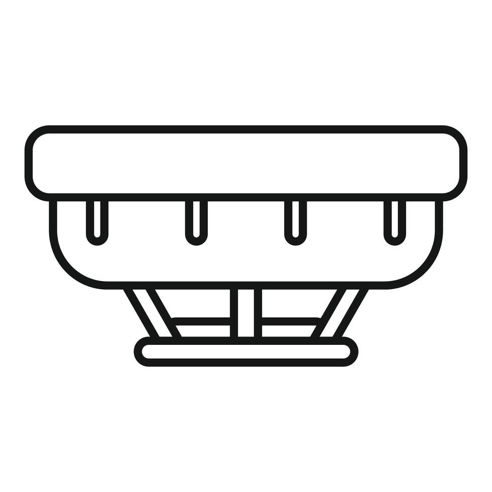 Line art of an ice cream stand vector