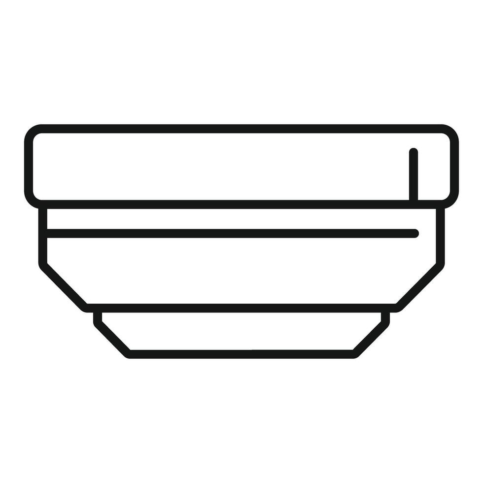 Minimalistic line art of a bowl vector