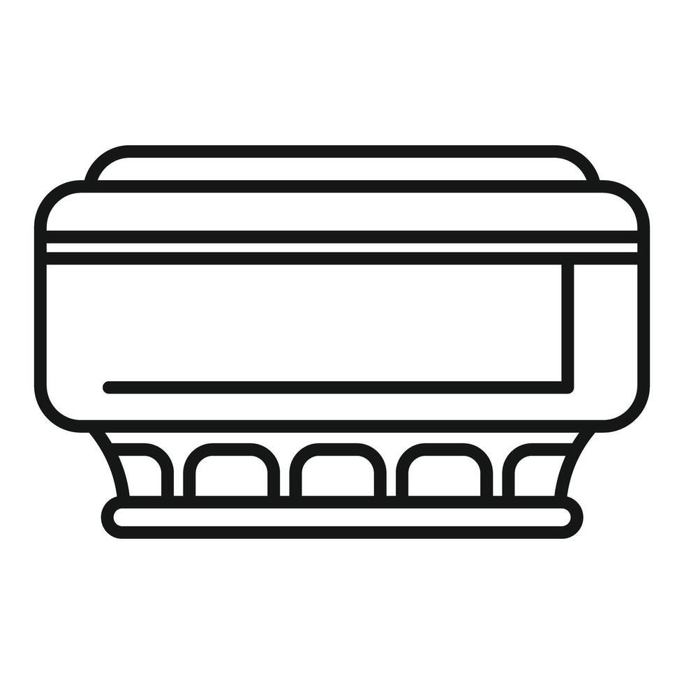 Outline icon of a classic butter dish vector