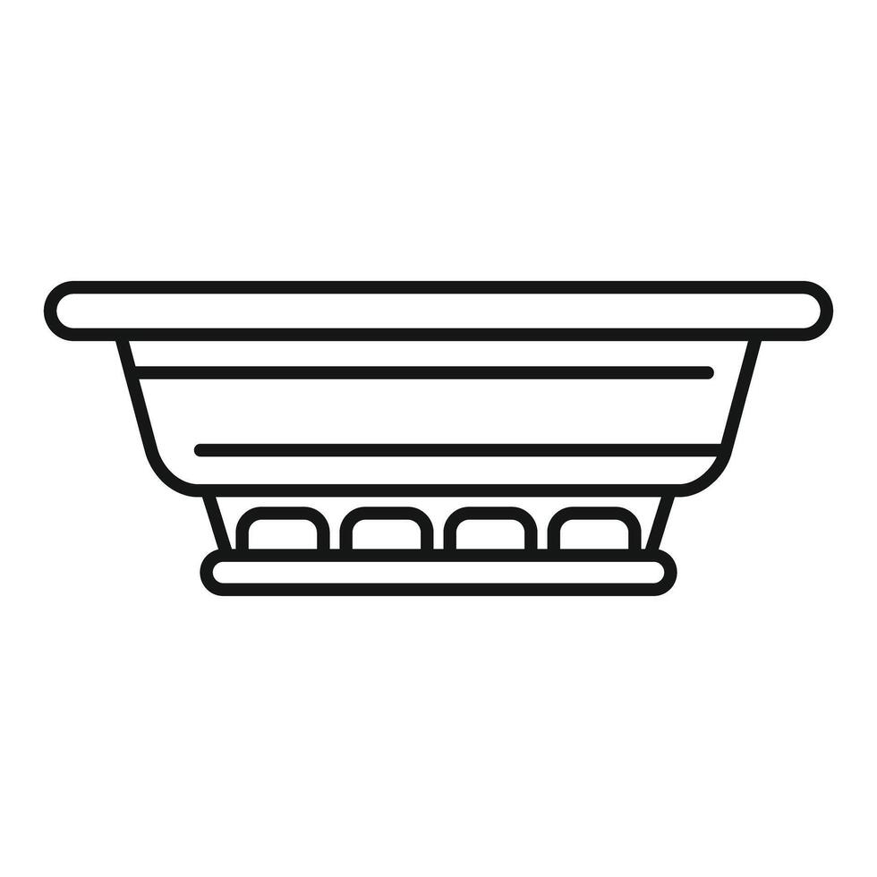 Line art illustration of an empty shopping basket vector