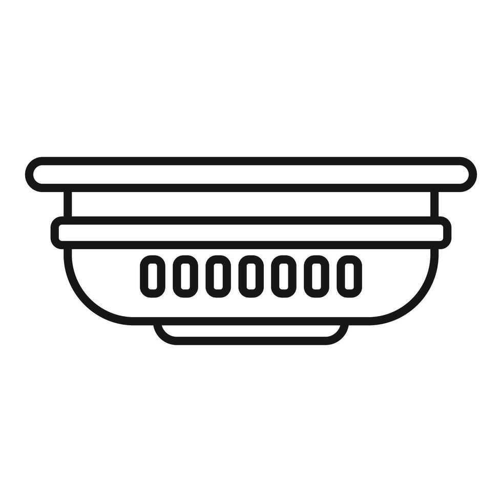 outline of a traditional mixing bowl vector