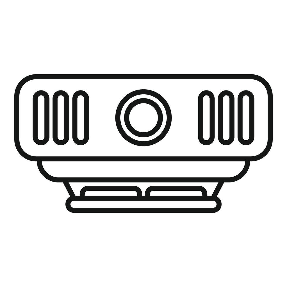 Line art icon of dash camera vector