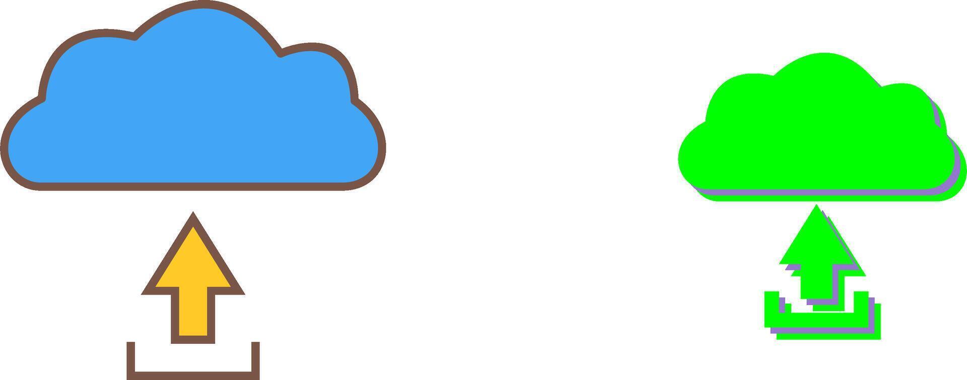 Unique Upload to Cloud Icon Design vector