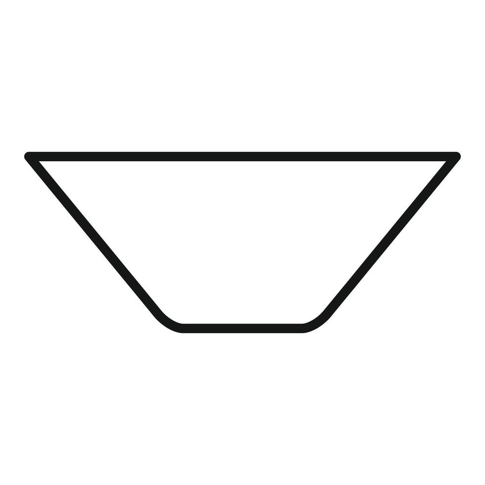 Black outline of a simple triangle shape vector