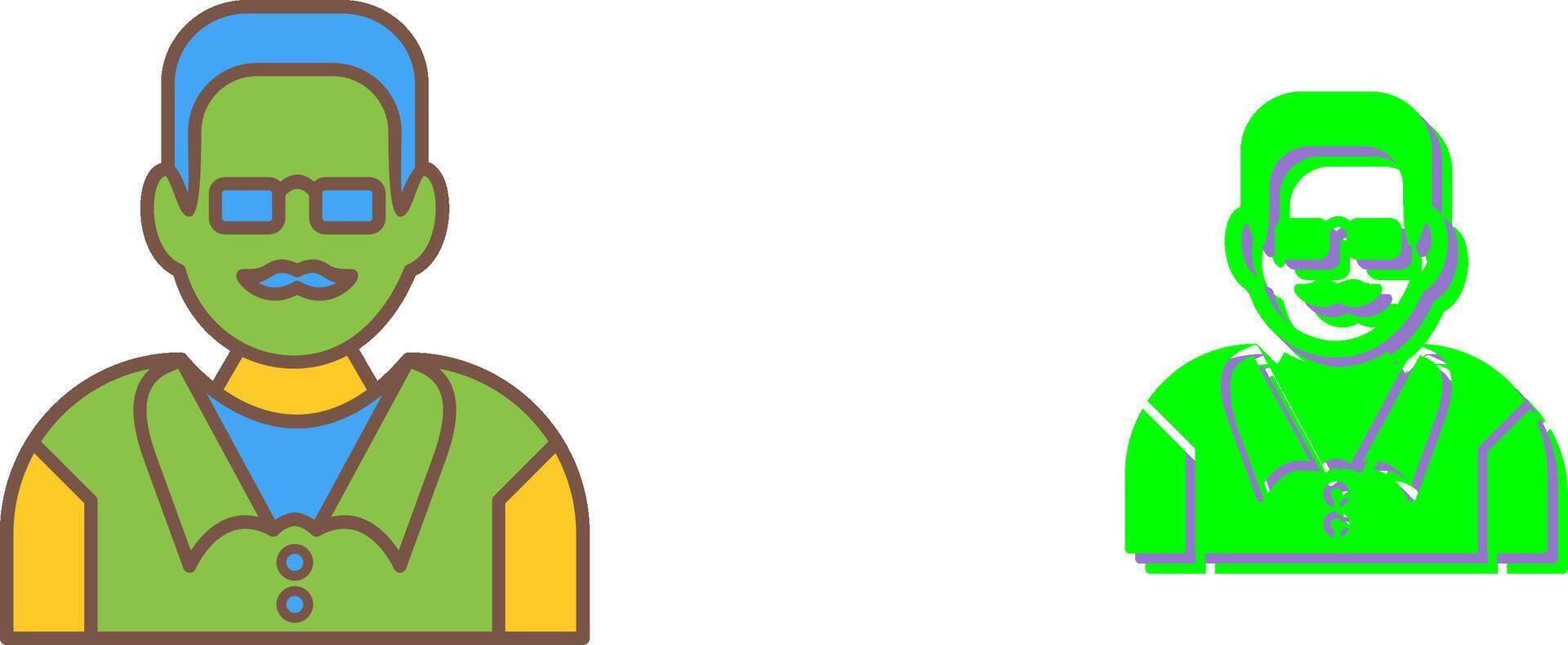 Unique Male Professor Icon Design vector