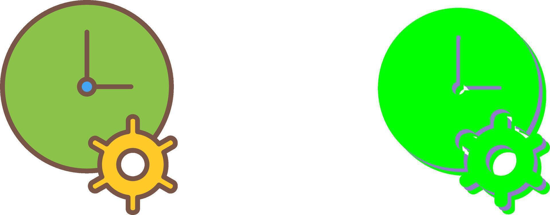 Unique Time Optimization Icon Design vector