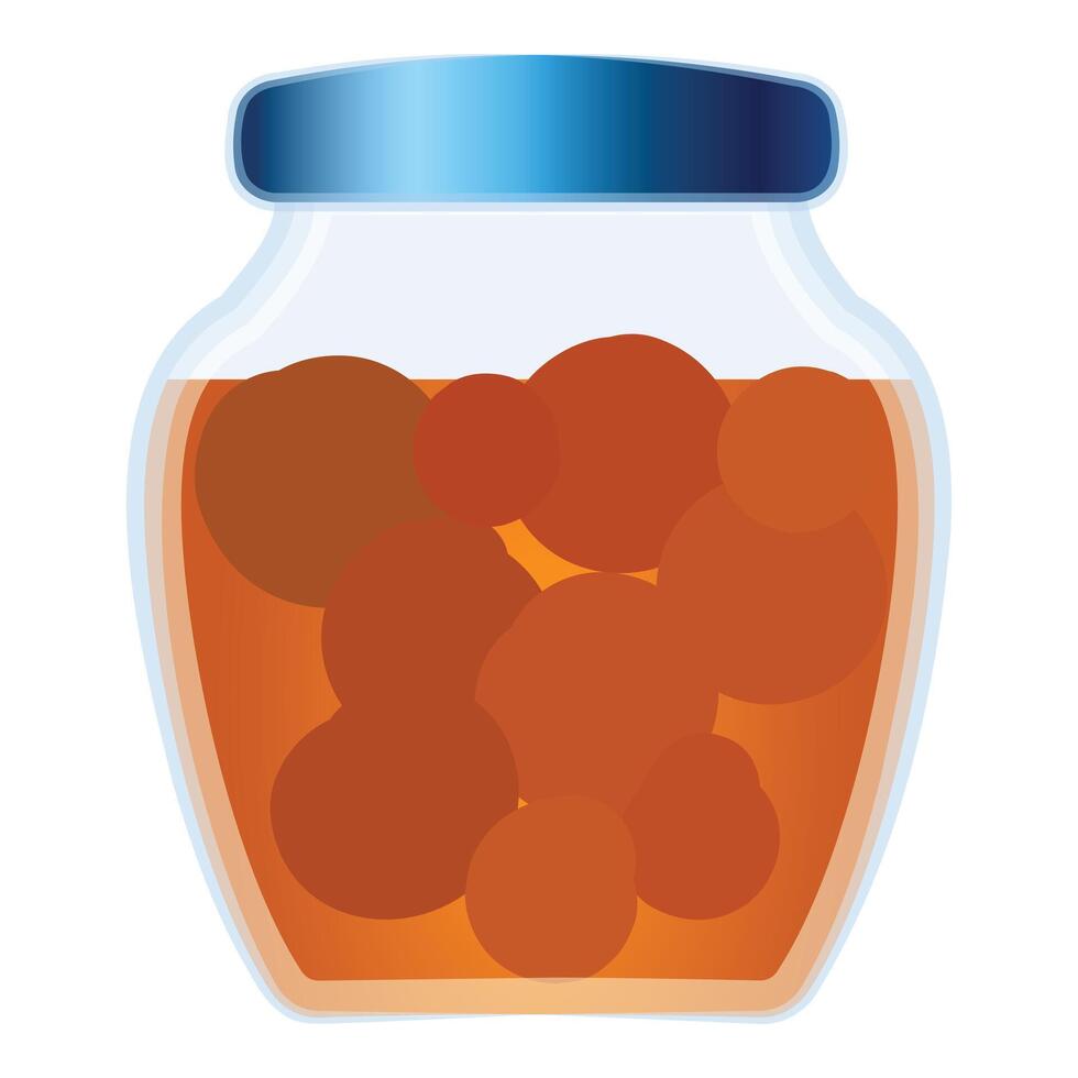 Cartoon illustration of a jar of honey vector