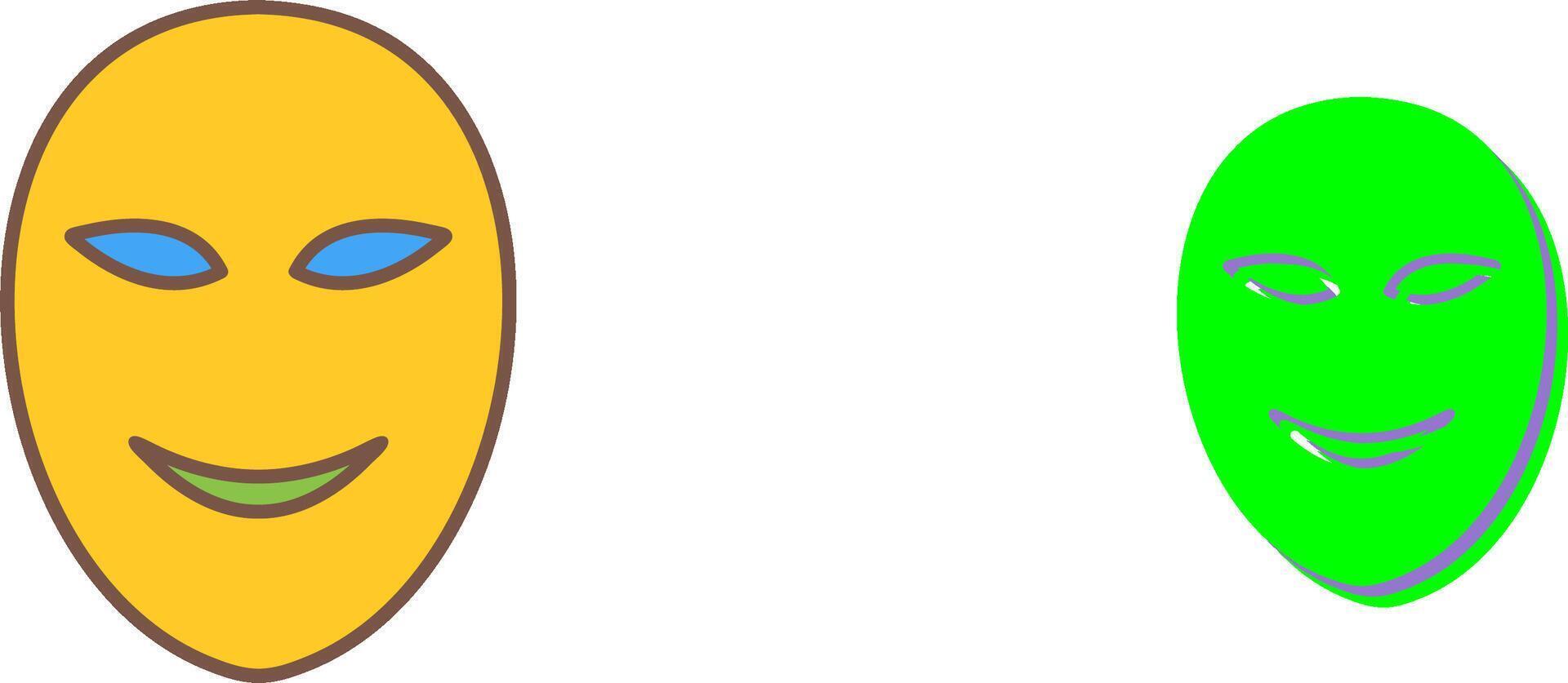Ancient Face Mask Icon Design vector