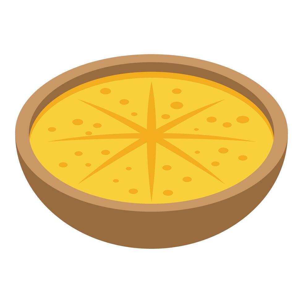 Vibrant illustration of a zesty lemon tart with a star design, perfect for dessert menus vector