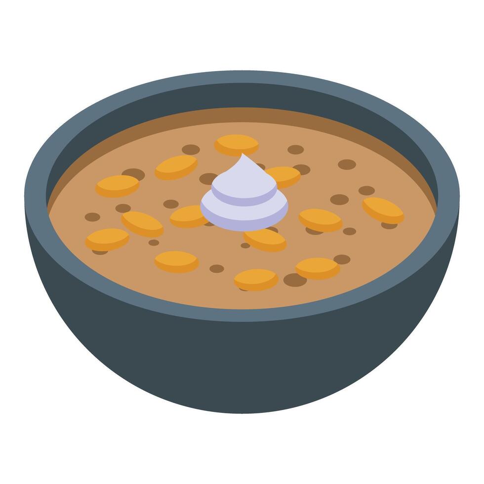 Traditional pumpkin soup illustration vector