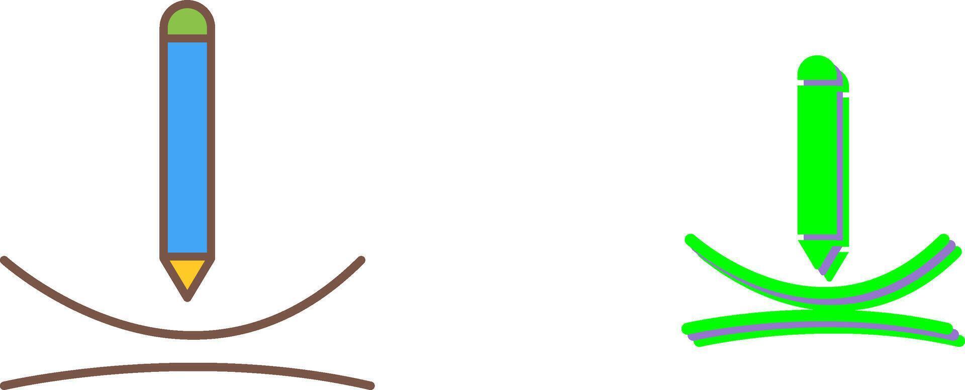 Draw Curve Icon Design vector