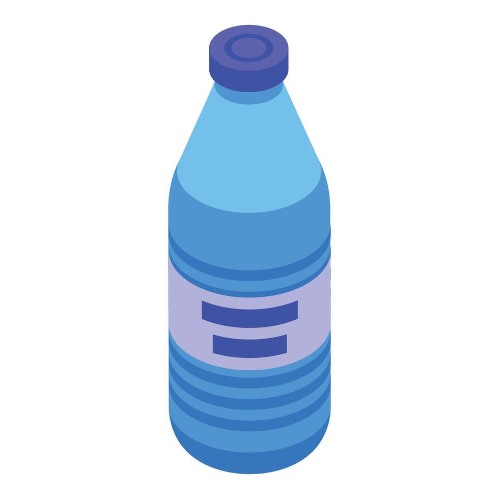 Isometric plastic water bottle illustration vector