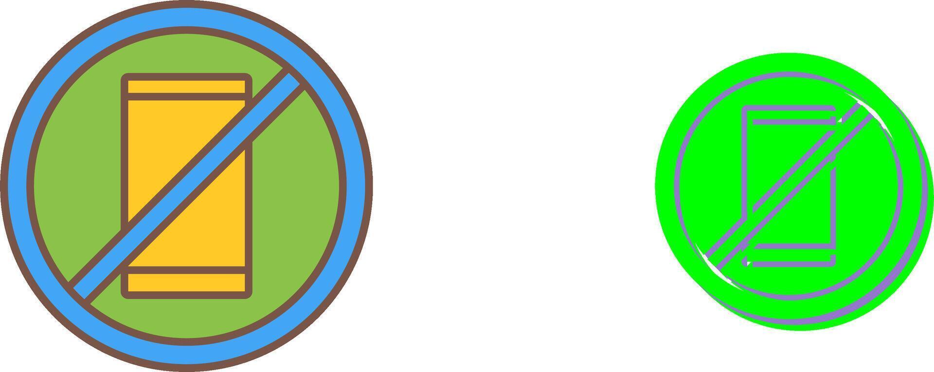 No Cell Phones Icon Design vector