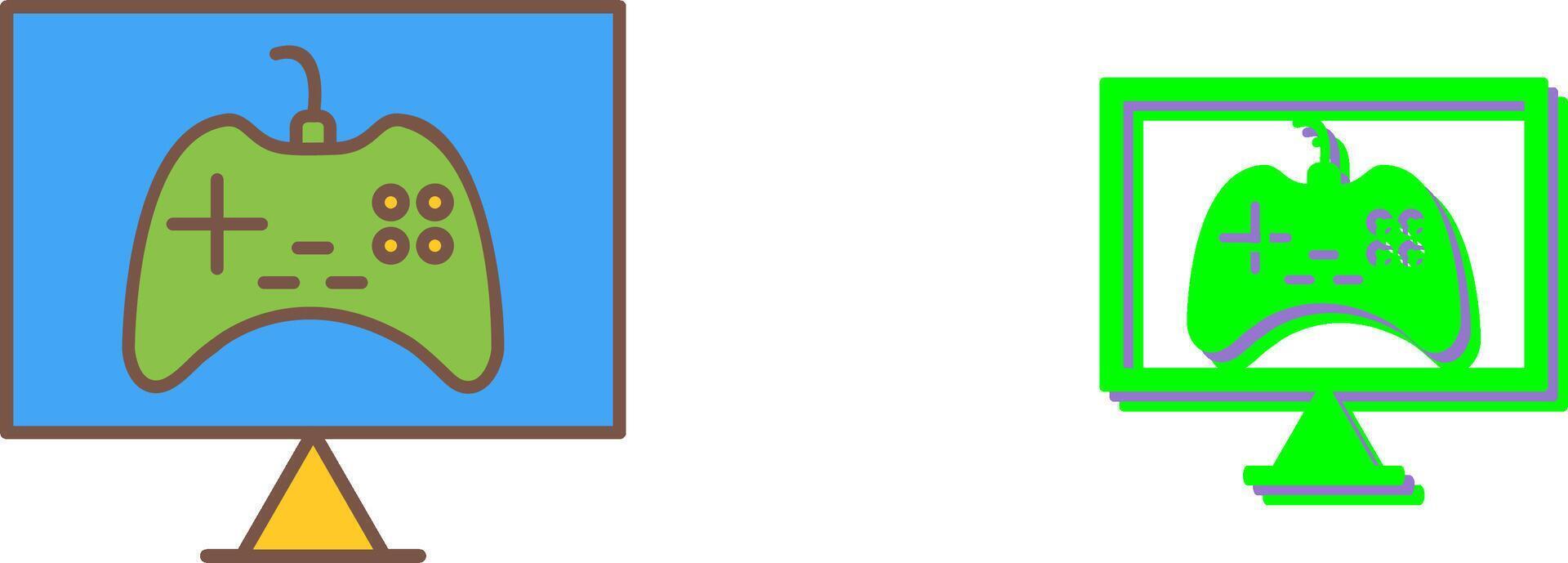 Unique Online Games Icon Design vector
