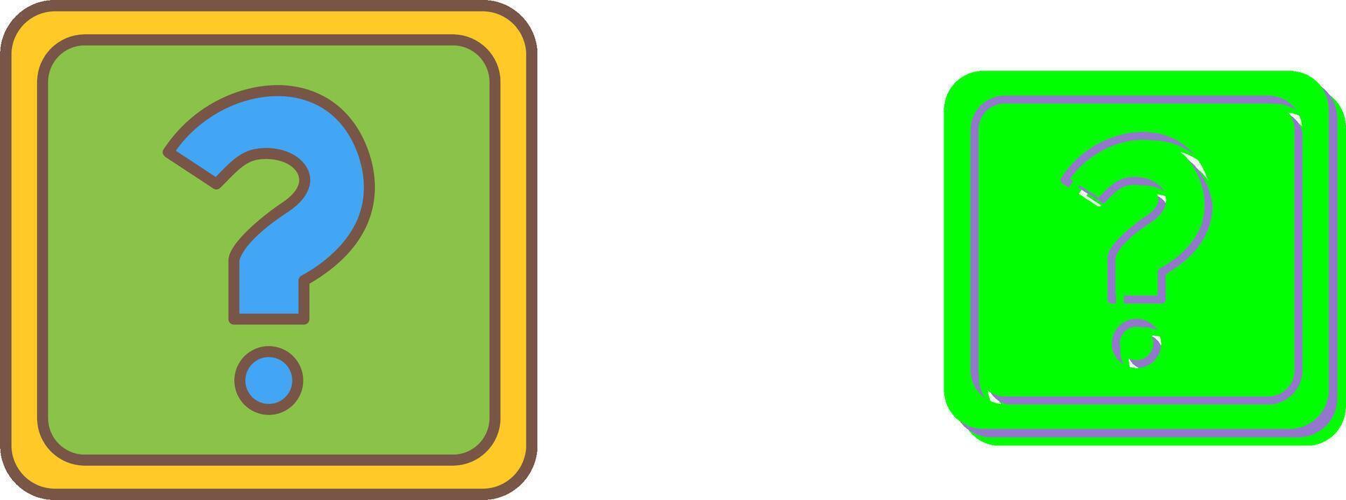 Unique Question Mark Icon Design vector