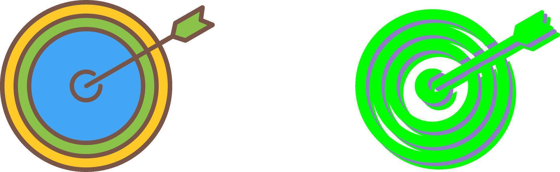 Unique Dartboard Icon Design vector