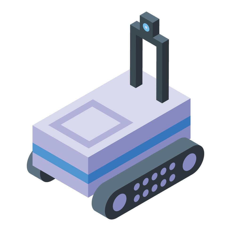 Isometric icon of a robotic arm machine vector
